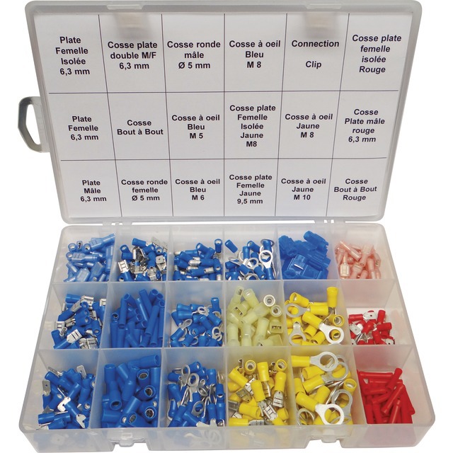Cosse Pre-isolee Assortiment Coffret de 535 Pieces référence fournisseur 1234750